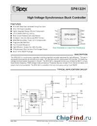 Datasheet SP6132HEU manufacturer Sipex